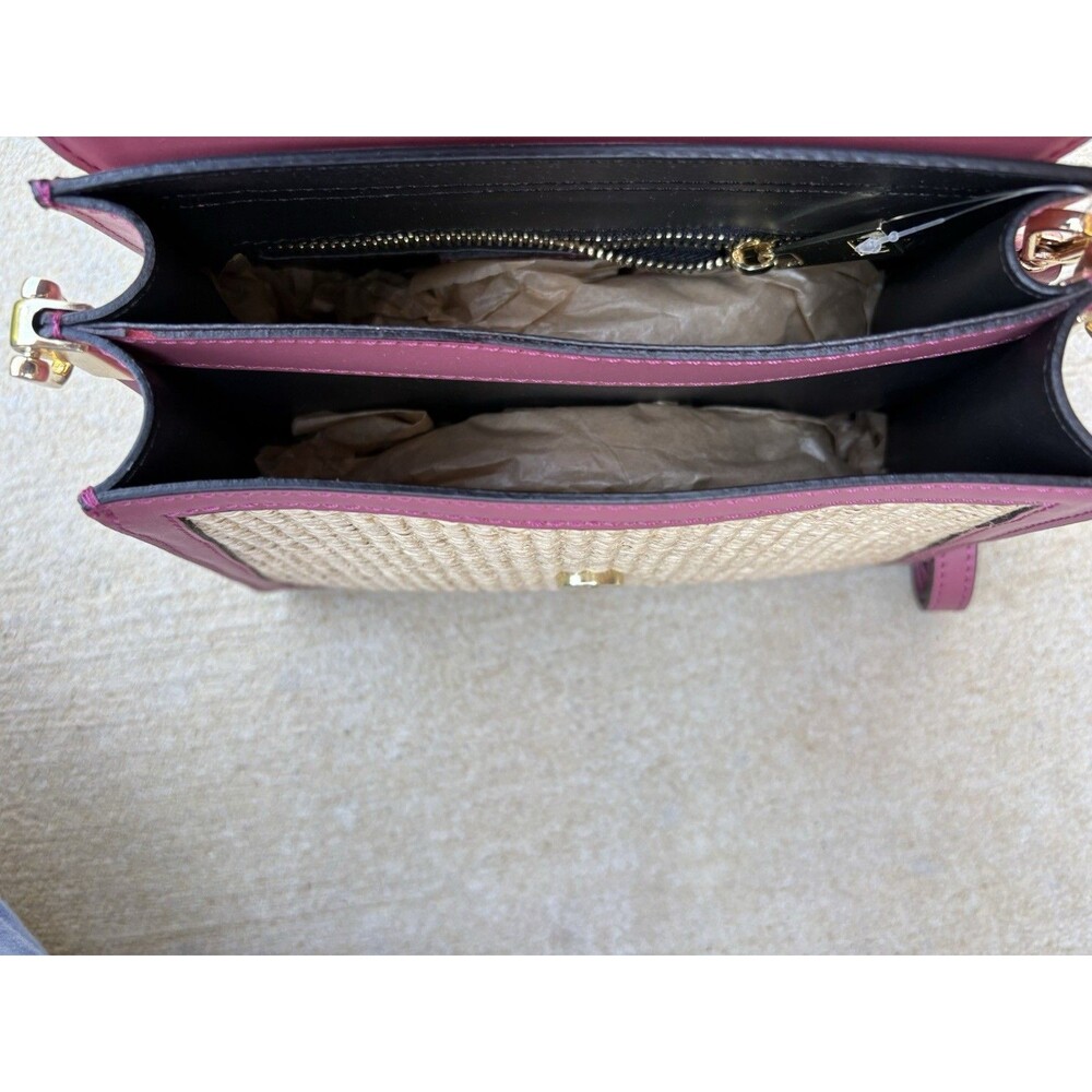 Roberta Rossi Malva Leather Flap Crossbody Satchel Purse Handbag 9"W x 8"H Italy - Picture 6 of 7